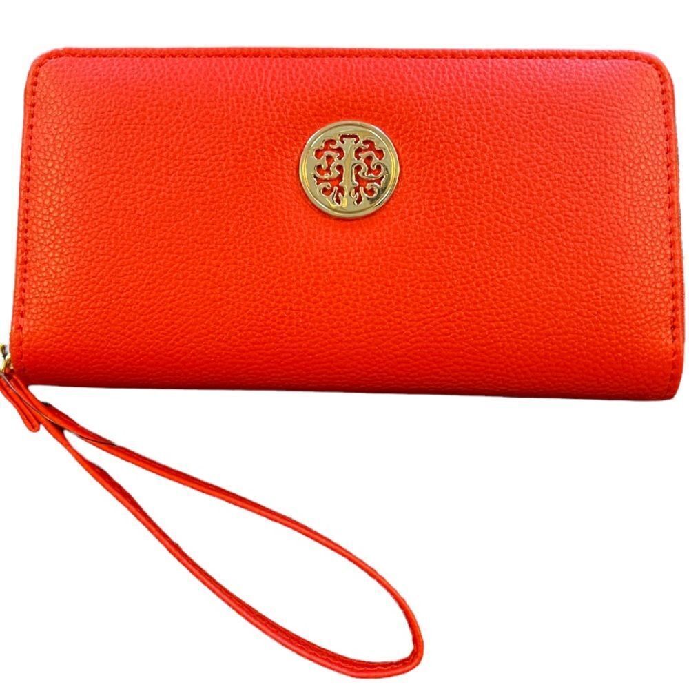 NEW Red wallet with gold accents